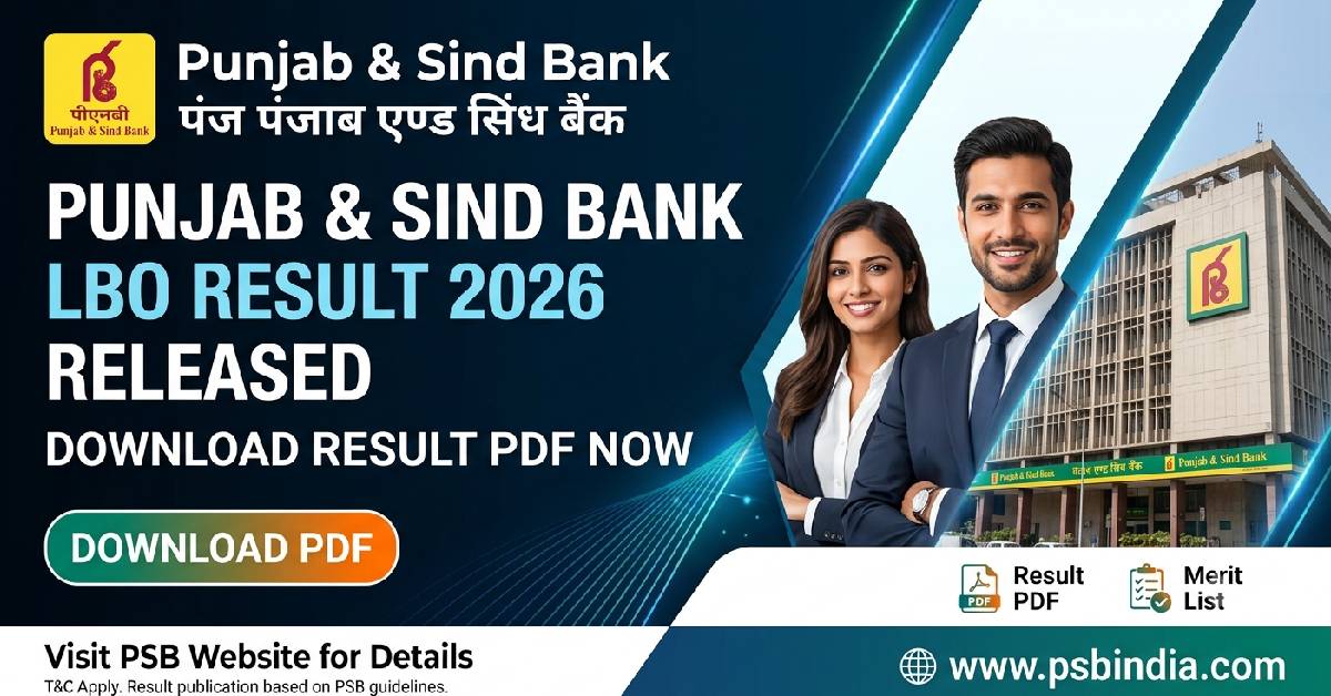 Punjab and Sind Bank LBO Result 2026